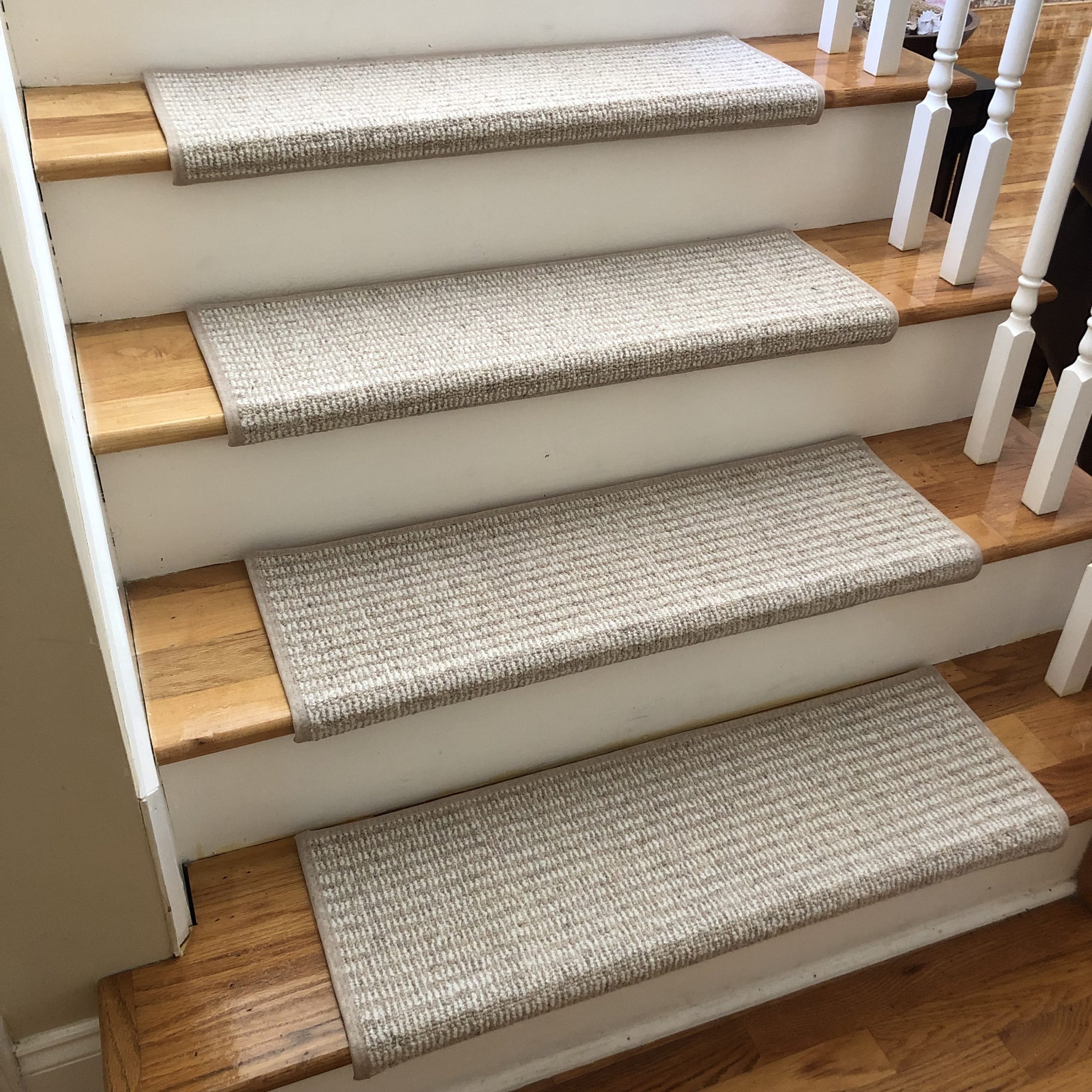 Oak Wood Carpeted Pet Stairs